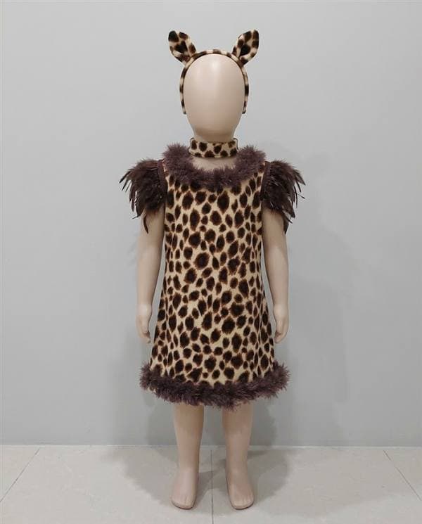 Gatita leopardo bebé (vestido peludo)